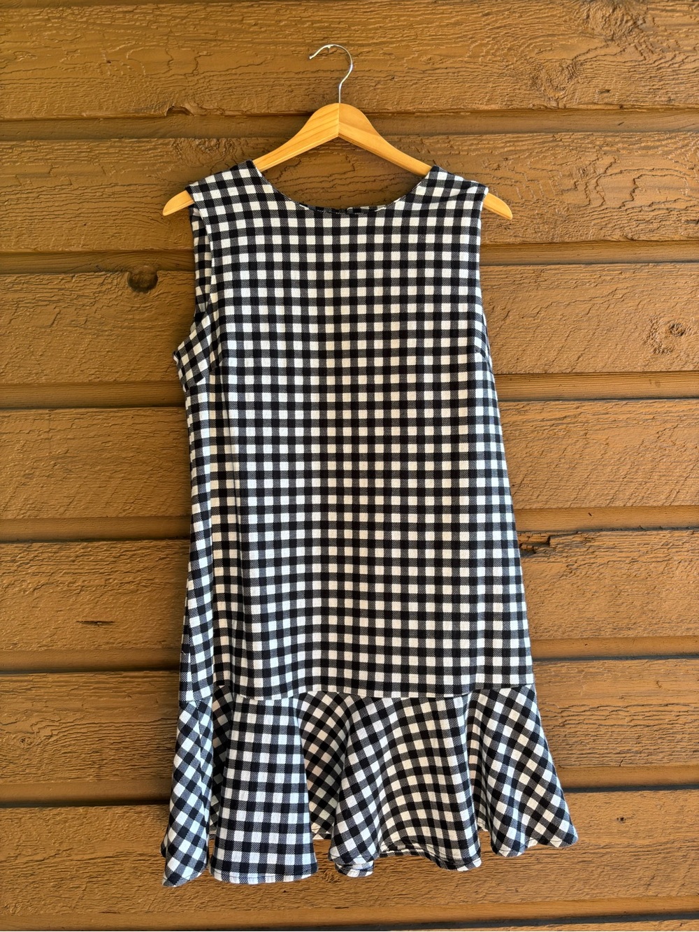 Imperial Black and White Gingham Sleeveless Mini Dress